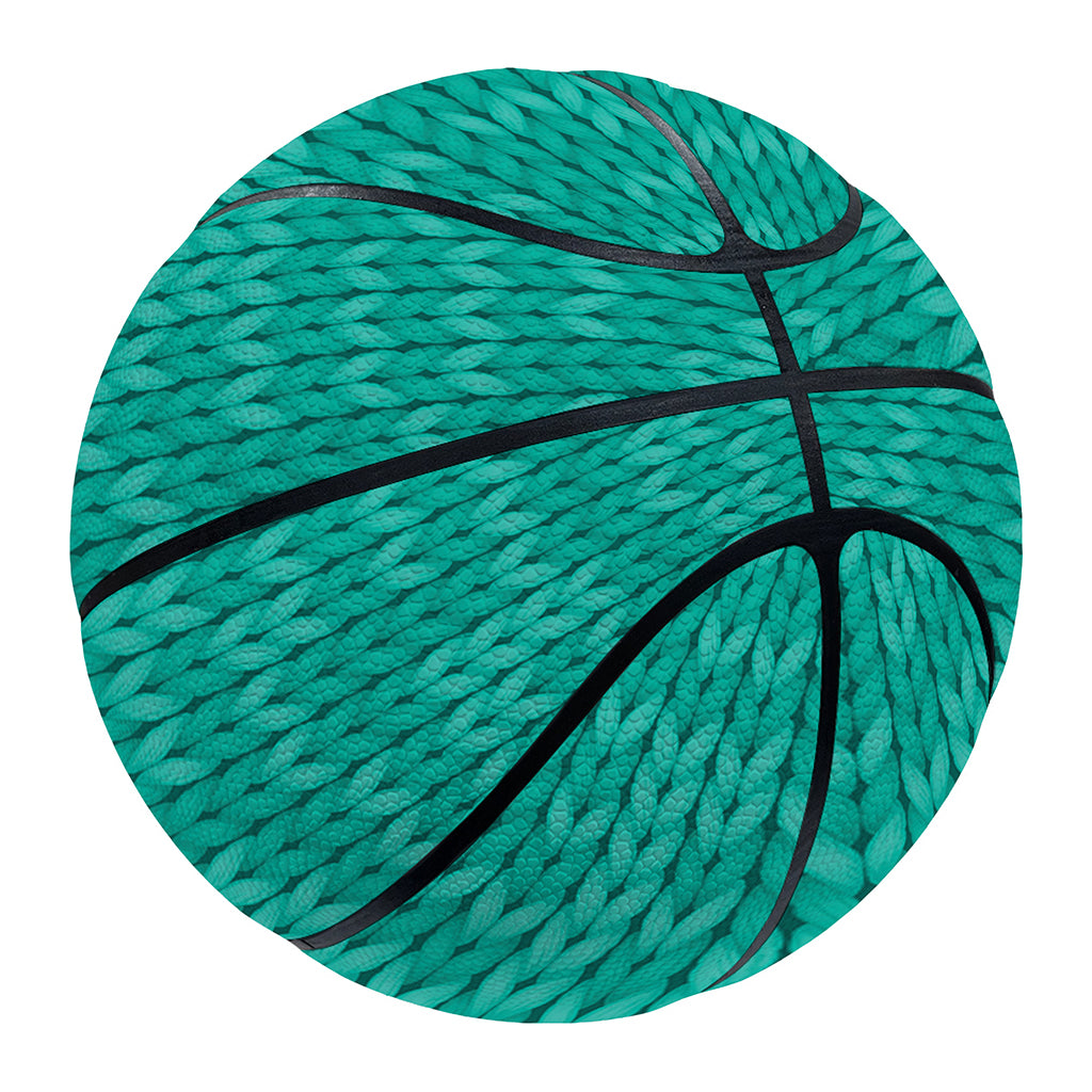 Turquoise Knitted Pattern Print Basketball
