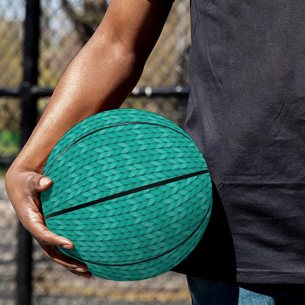 Turquoise Knitted Pattern Print Basketball