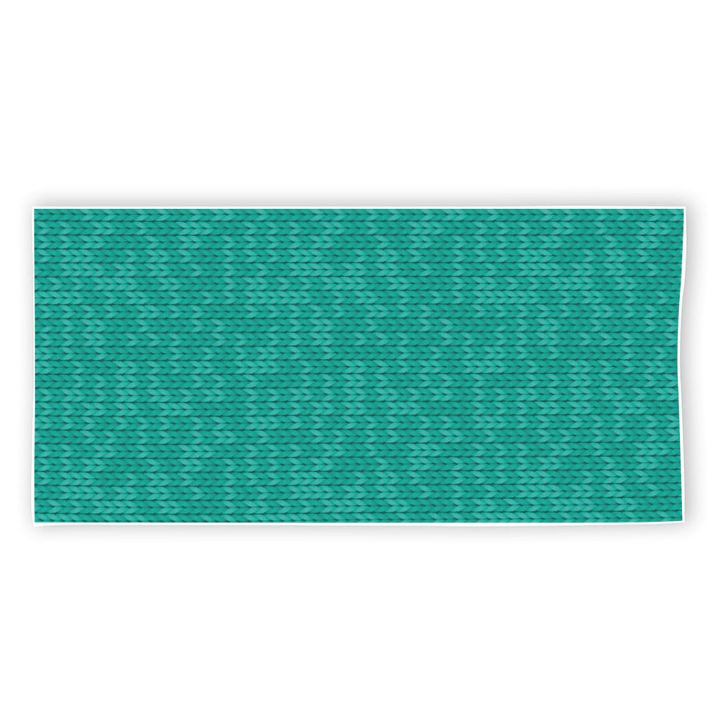 Turquoise Knitted Pattern Print Beach Towel