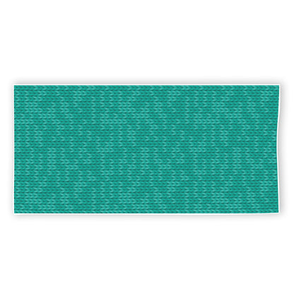 Turquoise Knitted Pattern Print Beach Towel