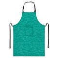 Turquoise Knitted Pattern Print Bib Apron With Pocket