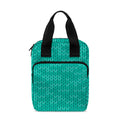 Turquoise Knitted Pattern Print Bible Tote Bag