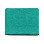 Turquoise Knitted Pattern Print Bifold Wallet
