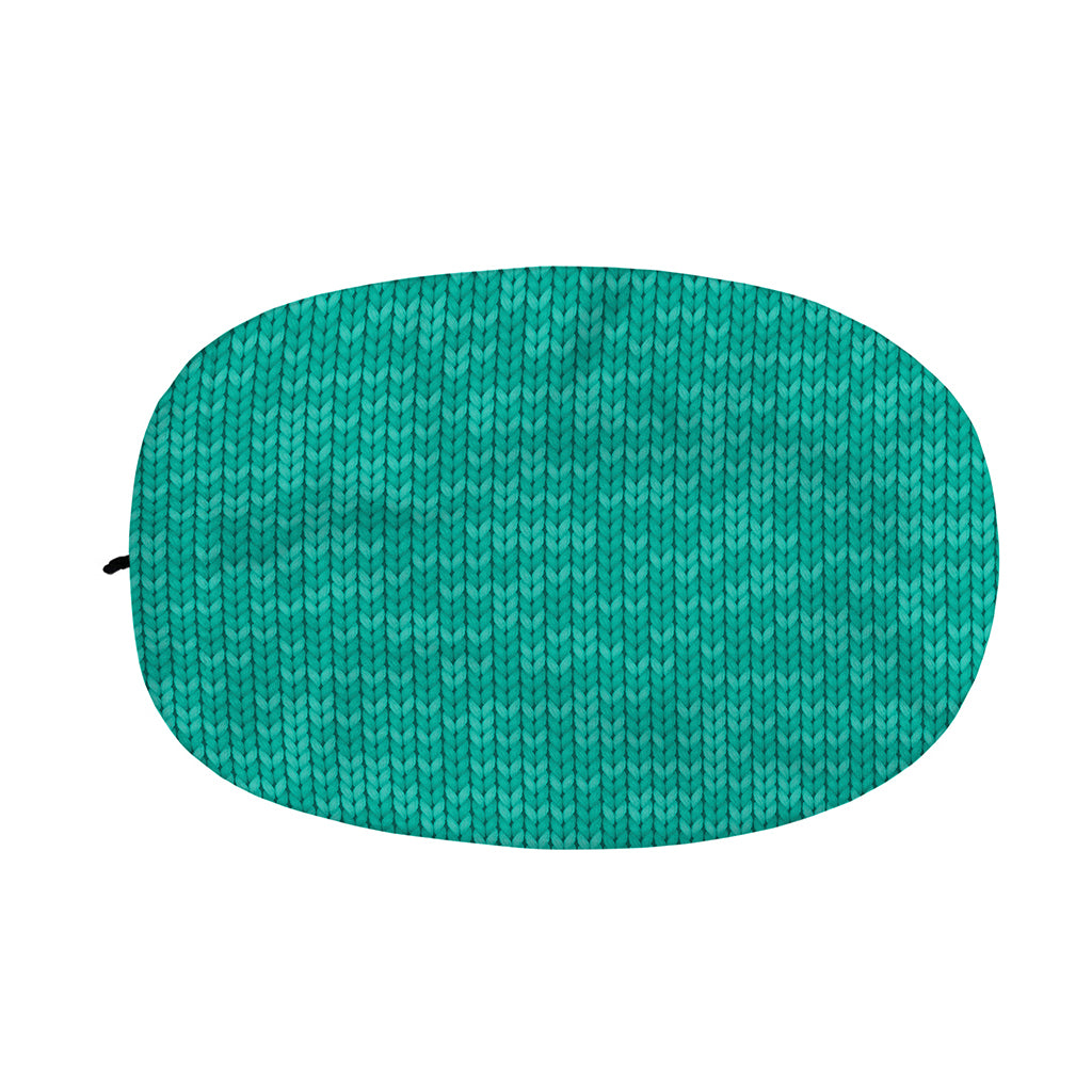 Turquoise Knitted Pattern Print Car Side Mirror Covers