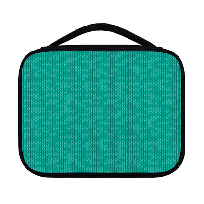 Turquoise Knitted Pattern Print Classic Bible Case