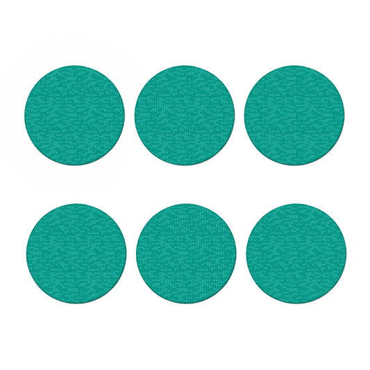 Turquoise Knitted Pattern Print Coaster Set
