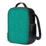 Turquoise Knitted Pattern Print Crossbody Lunch Bag
