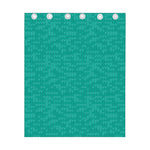 Turquoise Knitted Pattern Print Curtain