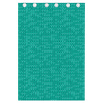 Turquoise Knitted Pattern Print Curtain