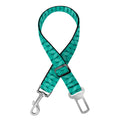 Turquoise Knitted Pattern Print Dog Seat Belt