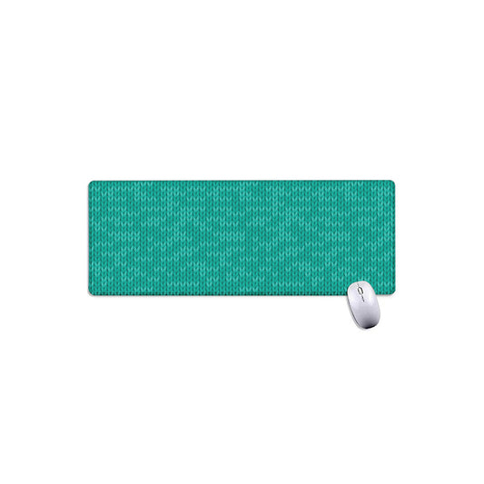 Turquoise Knitted Pattern Print Extended Mouse Pad