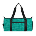 Turquoise Knitted Pattern Print Gym Bag