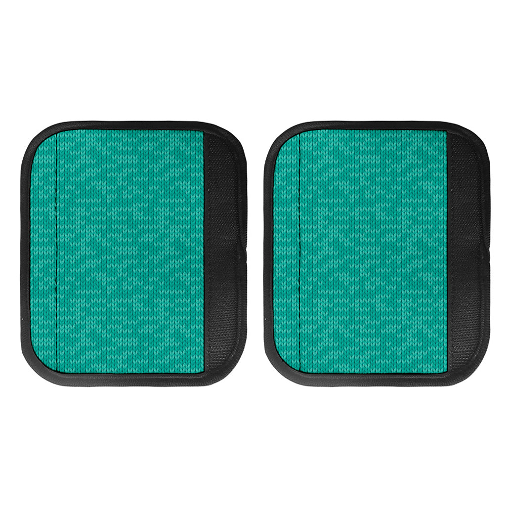Turquoise Knitted Pattern Print Handle Covers