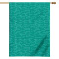 Turquoise Knitted Pattern Print House Flag