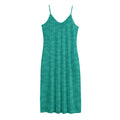 Turquoise Knitted Pattern Print Jersey Midi Cami Dress