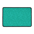 Turquoise Knitted Pattern Print Kitchen Mat