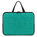 Turquoise Knitted Pattern Print Laptop Sleeve With Handle