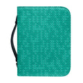 Turquoise Knitted Pattern Print Leather Bible Cover