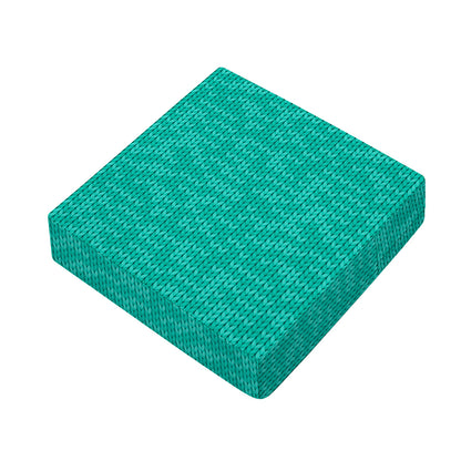Turquoise Knitted Pattern Print Outdoor Seat Cushion Cover