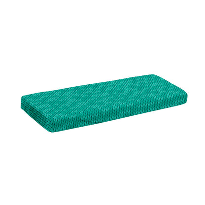 Turquoise Knitted Pattern Print Piano Keyboard Cover