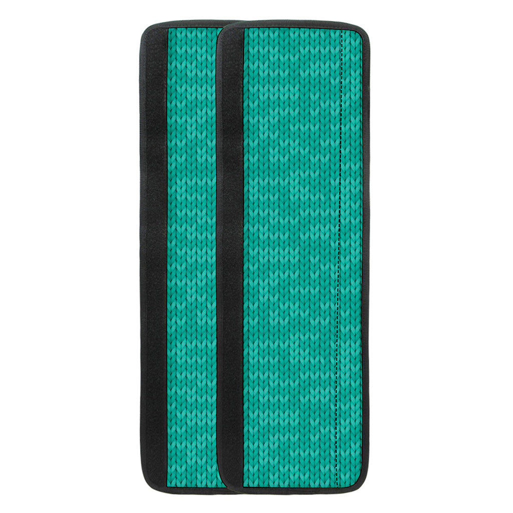 Turquoise Knitted Pattern Print Refrigerator Handle Covers