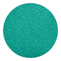 Turquoise Knitted Pattern Print Round Blanket
