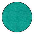 Turquoise Knitted Pattern Print Round Floor Mat
