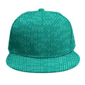 Turquoise Knitted Pattern Print Snapback Cap