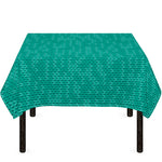 Turquoise Knitted Pattern Print Tablecloth