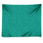 Turquoise Knitted Pattern Print Tapestry