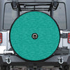 Turquoise Knitted Pattern Print Tire Cover With Camera Hole