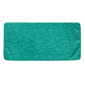Turquoise Knitted Pattern Print Towel