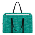 Turquoise Knitted Pattern Print Utility Tote Bag