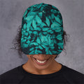 Turquoise Leaf Print Baseball Cap