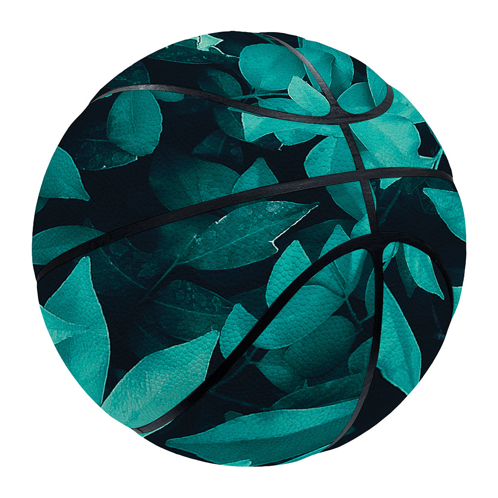 Turquoise Leaf Print Basketball