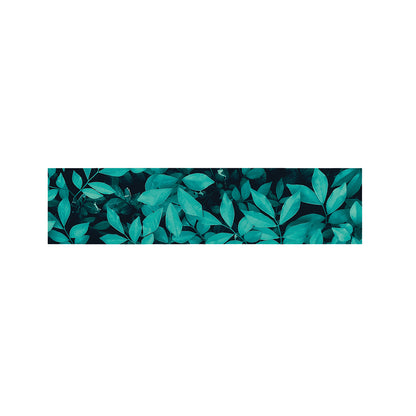 Turquoise Leaf Print Bed Runner
