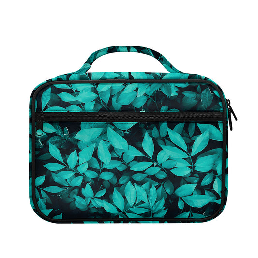 Turquoise Leaf Print Briefcase Bible Bag