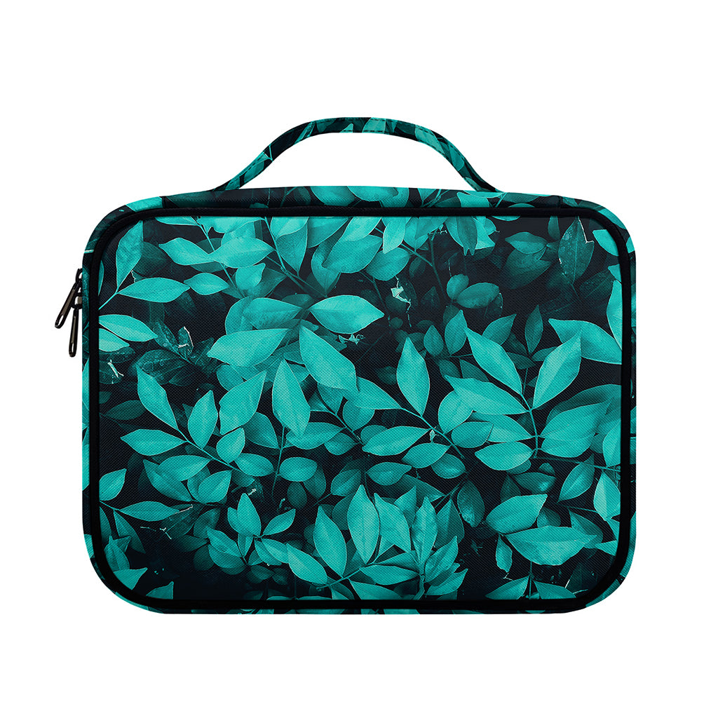 Turquoise Leaf Print Briefcase Bible Bag