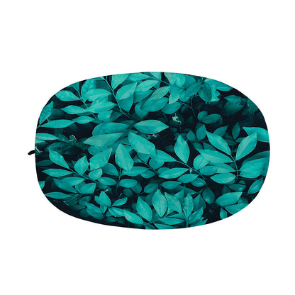Turquoise Leaf Print Car Side Mirror Covers