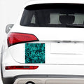 Turquoise Leaf Print Car Sticker