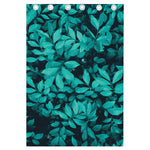 Turquoise Leaf Print Curtain