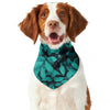 Turquoise Leaf Print Dog Bandana