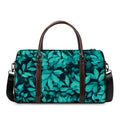 Turquoise Leaf Print Duffel Bag