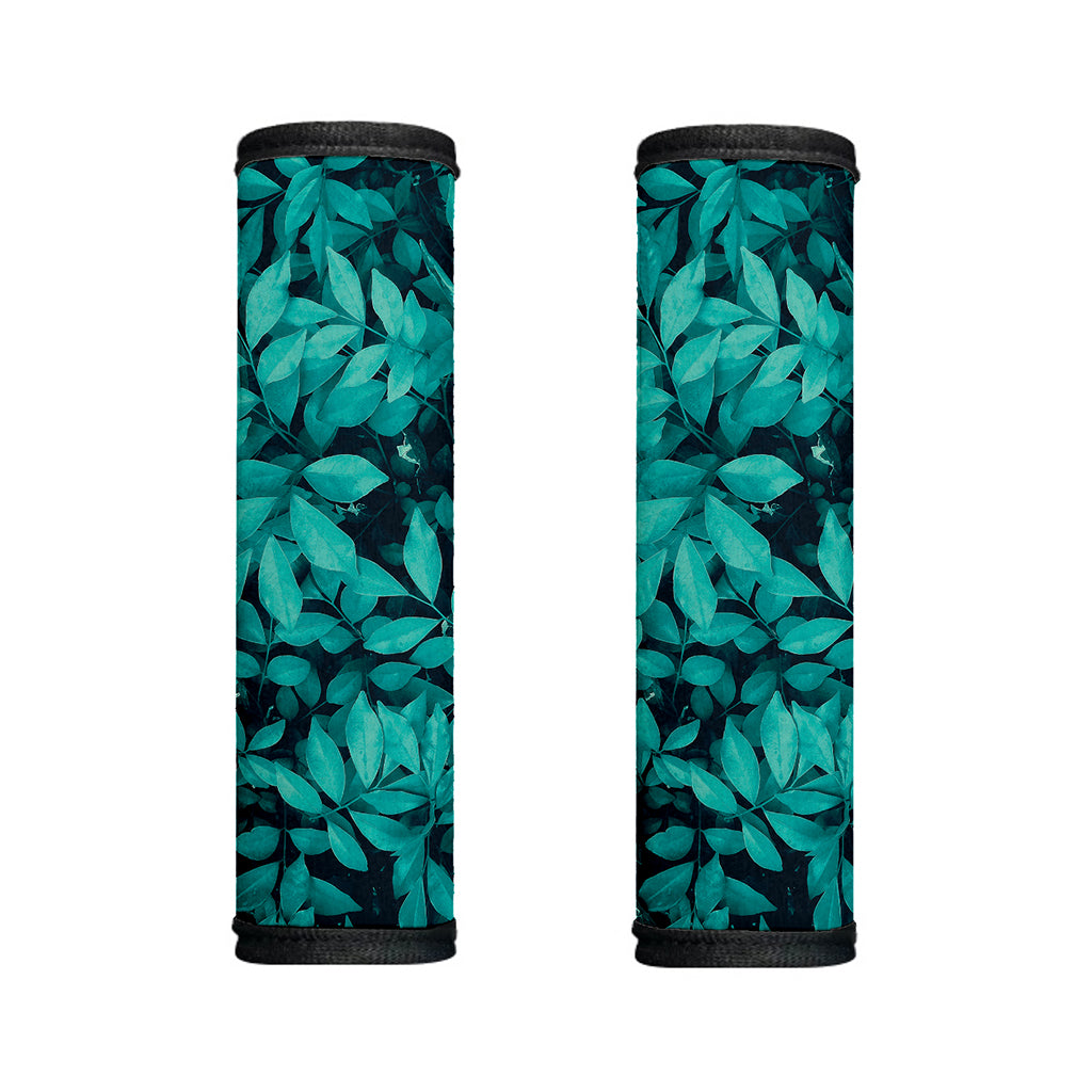 Turquoise Leaf Print Handle Covers