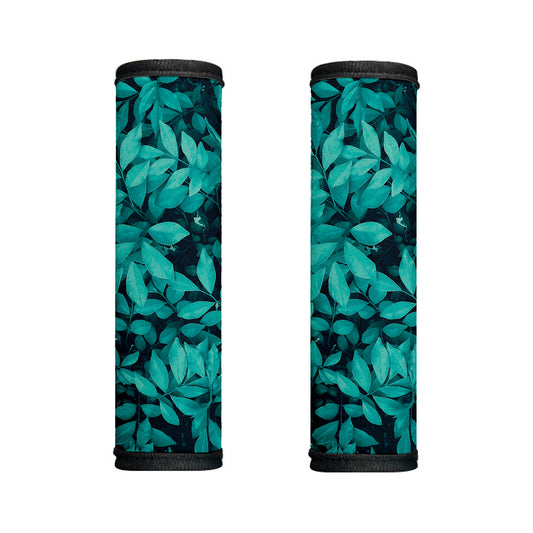 Turquoise Leaf Print Handle Covers
