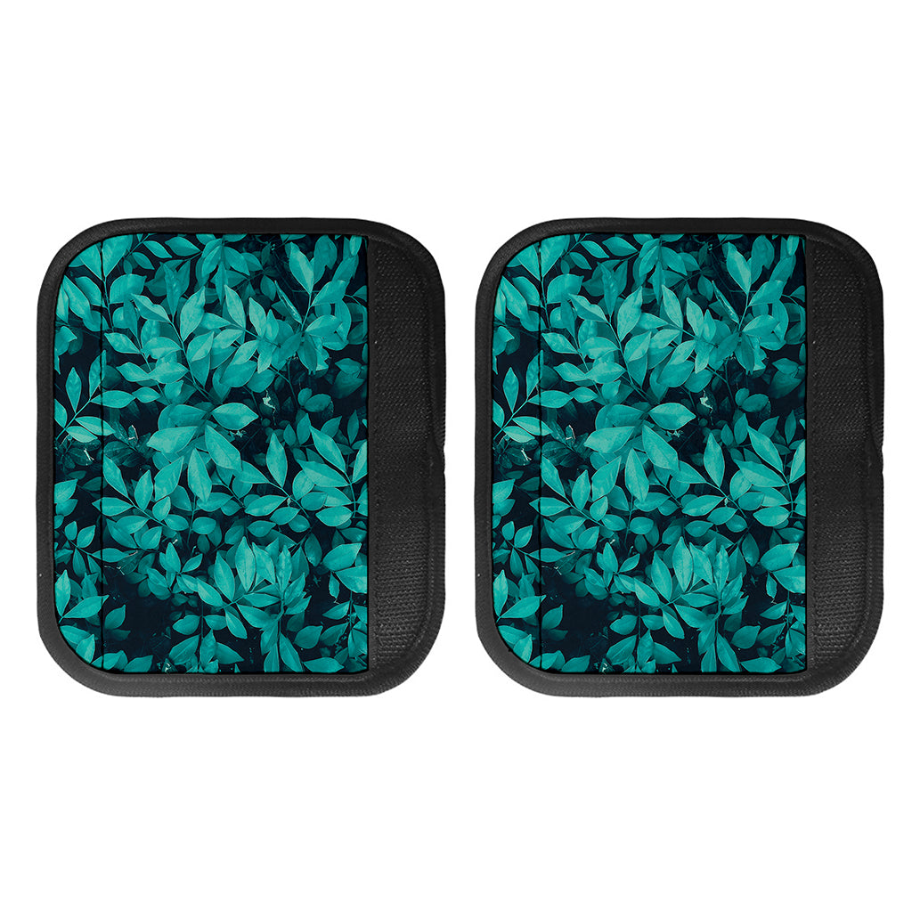 Turquoise Leaf Print Handle Covers