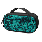 Turquoise Leaf Print Insulin Cooler Travel Case