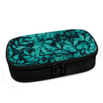 Turquoise Leaf Print Insulin Cooler Travel Case