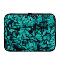 Turquoise Leaf Print Laptop Sleeve