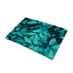 Turquoise Leaf Print Pet Cooling Mat Cover